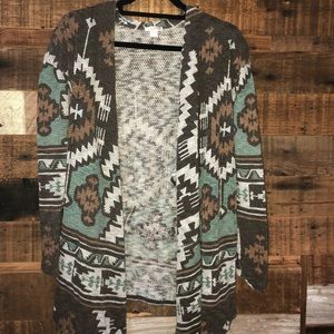 Xhilaration Southwest Print long Sweater - Medium